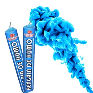 BENGALA DE HUMO CELESTE x 2u